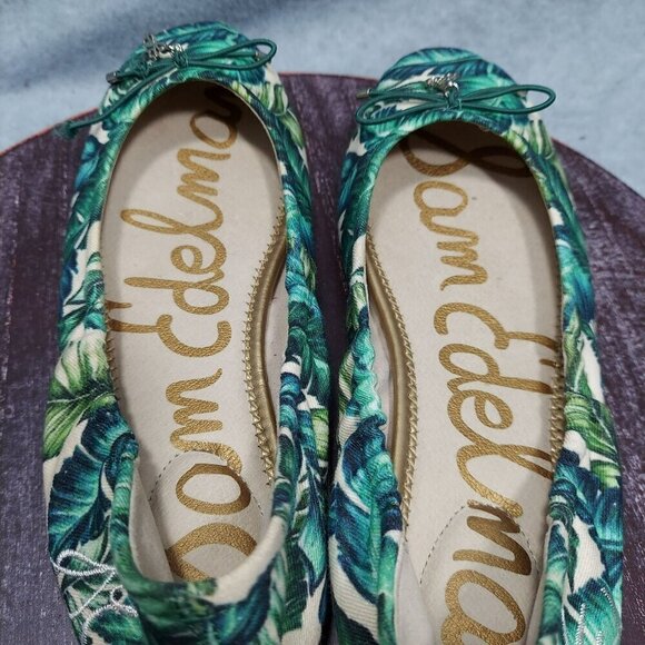 Sam Edelman Womens Green Leaf Ballet Flats - Picture 7 of 9
